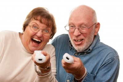 Senior Couple Playing Wii