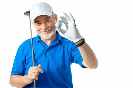 9626224 - golfer isolated on a white background