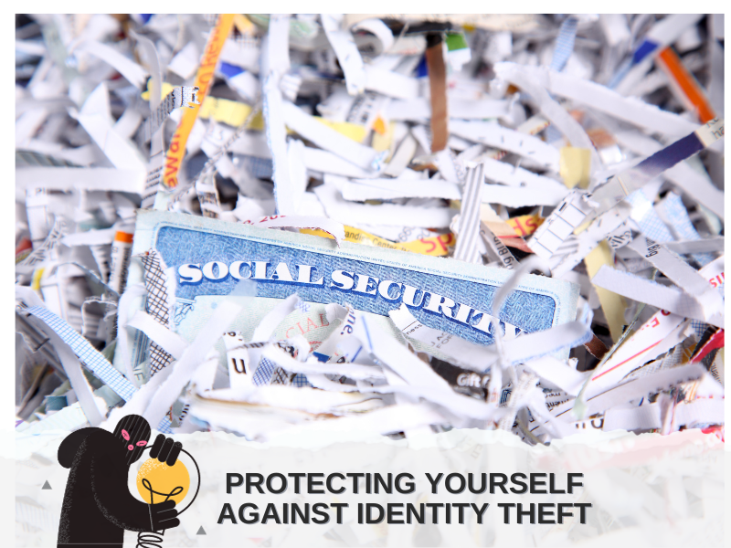 sosocial security card buried in shredded paper