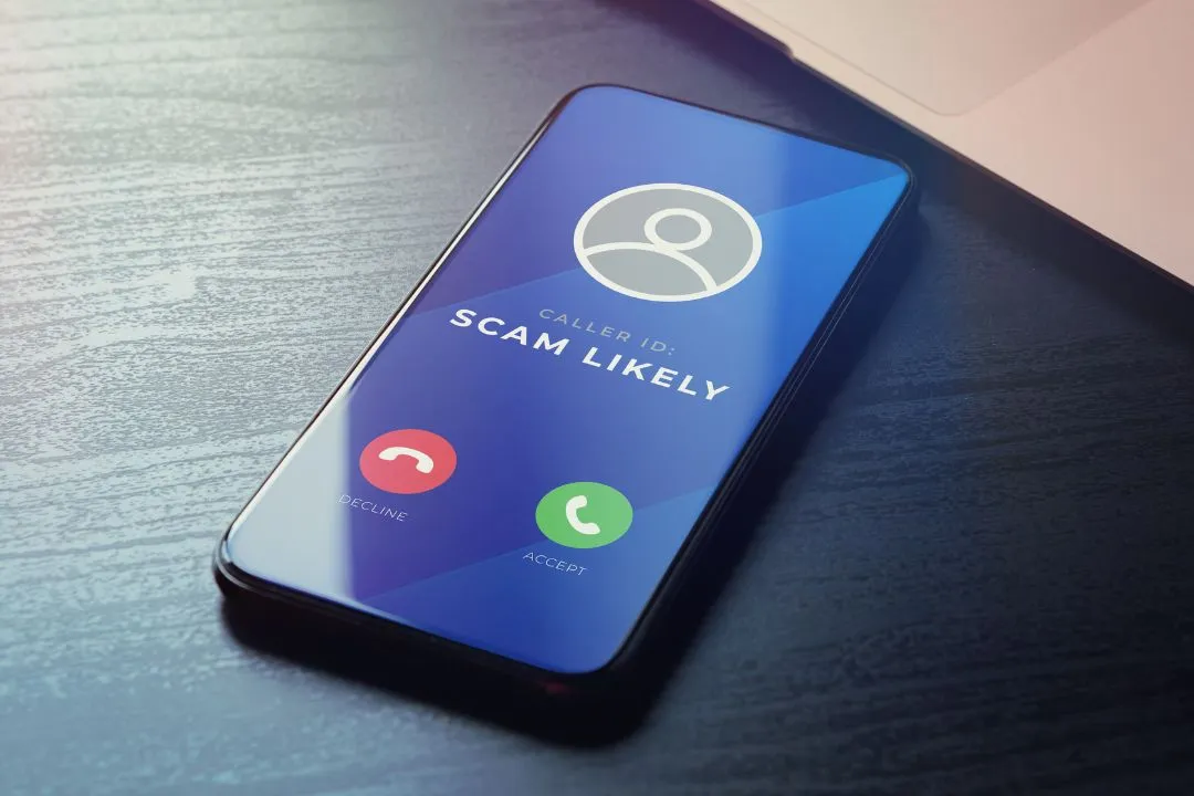 a phone call from a scammer