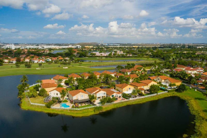 Areal view of a Housing Community in Florida