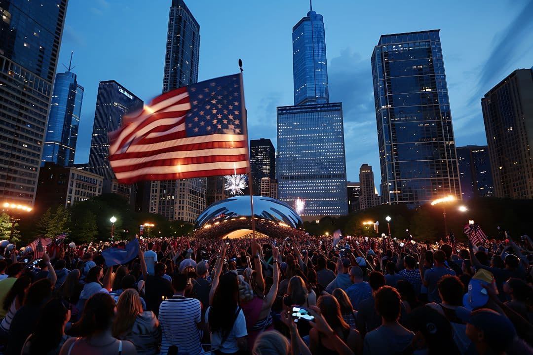 Usa national flag independence day celebration